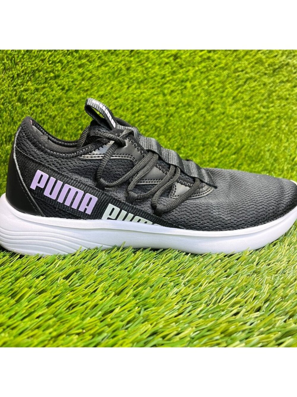 Puma Star Vital Womens Size 8 Black Purple White Running Training Shoes Sneakers